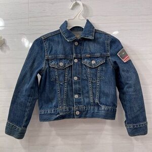 Boy’s Polo Raph Lauren American Flag Patch Denim Trucker